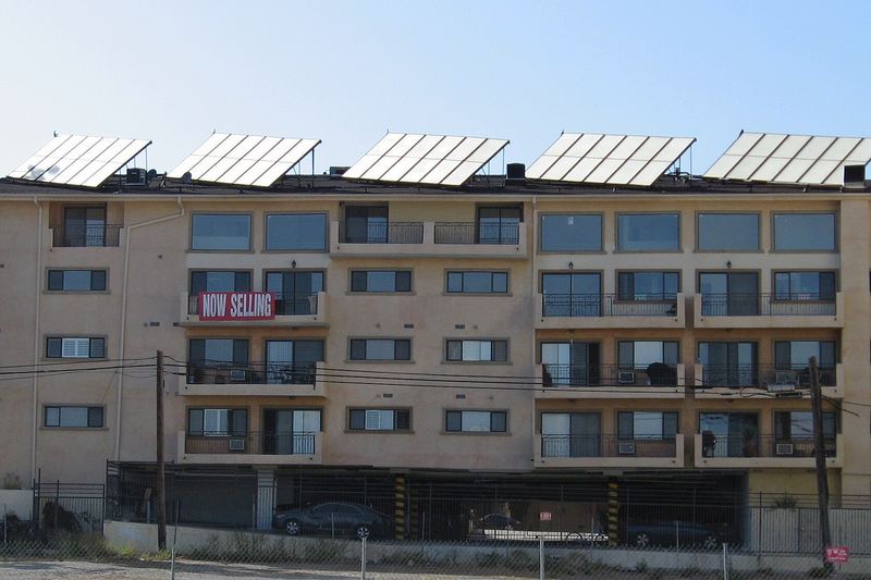 Solar panels on a residential roof